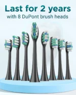 Rtauys S5 Upgraded Sonic Electric Toothbrush for Adults and Kids Ages 12+ with 8 Brush Heads, IPX7 Travel Toothbrush with Case, - Image 2