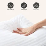 LUX Décor Hotel Stripe Pillows Set of 2 – Down Alternative Bed Pillows for Sleeping – Soft & Supportive Hotel Quality - Image 6