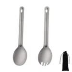 Titanium Camping Spork Spoon Portable Lightweight Outdoor Utensil for Picnic Camping Hiking Camping Equipment
