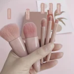 5-Piece Pink Makeup Brush Kit | Complete Set of Professional & Soft Synthetic Hair Brushes | Easy Storage & Carrying - Image 6