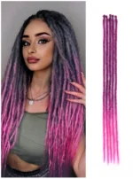 24 Inch Synthetic Dreadlock Hair Extensions Single Ended Soft Dreads Locks Hippie Style Dreadlock for Women