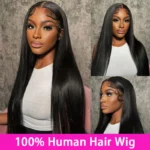100% Malaysia Human Hair 13x6 Bone Straight Lace Front Human Hair Wigs 30 Inch 13x4 Lace Frontal Wig for Women Pre Plucked - Image 4
