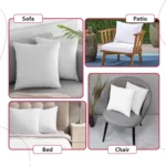 Lux Decor Throw Pillow Inserts – Set of 4 Soft Square Cushions with Fluffy, Supportive Fill for Bed, Sofa & Chair - Image 4