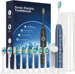 Rtauys S5 Upgraded Sonic Electric Toothbrush for Adults and Kids Ages 12+ with 8 Brush Heads, IPX7 Travel Toothbrush with Case, - Image 8