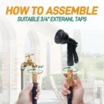 25ft/100ft Expandable Garden Hose With Nozzle, Lightweight & Durable, No-Kink Flexible Hose For Car Washing, Outdoor Watering - Image 6