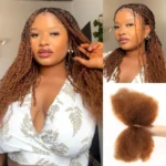 QVR Afro Kinky Bulk Hair No Attachment 50g Afro Curly Bulk 100% Human Hair Unprocessed Virgin Remy Braiding Hair for Dreadlocks - Image 11