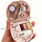 Adorable Pink Sewing Kit: Complete Set with Everything You Need, Compact & Convenient for On-the-Go Fixes