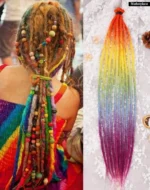 24 Inch Synthetic Dreadlock Hair Extensions Single Ended Soft Dreads Locks Hippie Style Dreadlock for Women