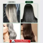Hair Dye Shampoo 3 in 1 Black Dark Brown Hair Color Shampoo Gray Coverage Herbal Natural Plant Based Coloring Women Men - Image 2
