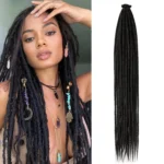 24 Inch Synthetic Dreadlock Hair Extensions Single Ended Soft Dreads Locks Hippie Style Dreadlock for Women