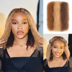 QVR Afro Kinky Bulk Hair No Attachment 50g Afro Curly Bulk 100% Human Hair Unprocessed Virgin Remy Braiding Hair for Dreadlocks - Image 15