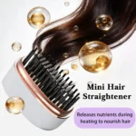 Mini Cordless Hair Straightener Brush Rechargeable Portable Hot Comb Rapid Heat 3 Temp Control Travel Styling Tools USB Charging - Image 3