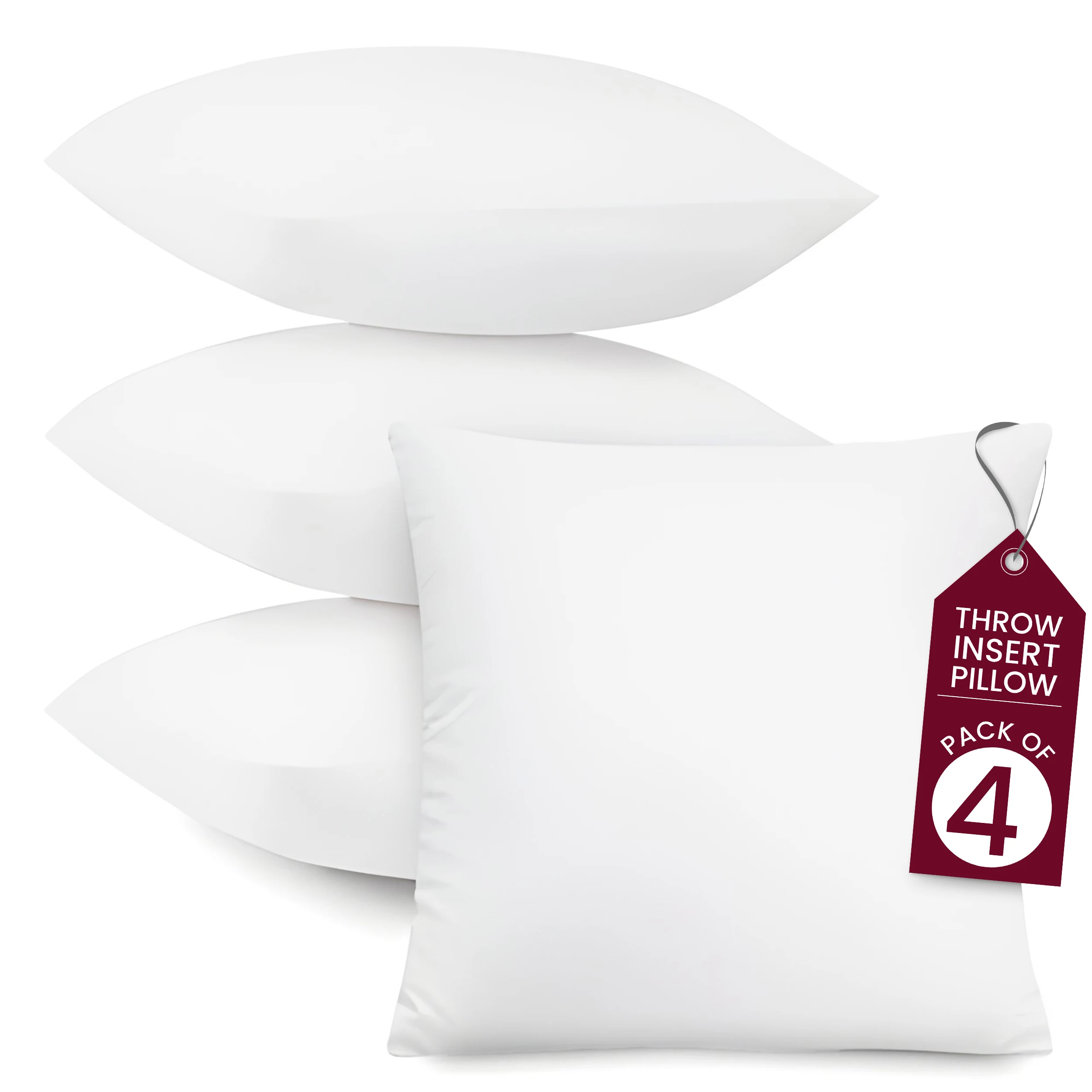 Ab4f5e3db3b934078995b09d54d06b08dv.webp Lux Decor Throw Pillow Inserts – Set of 4 Soft Square Cushions with Fluffy, Supportive Fill for Bed, Sofa & Chair - Image 1