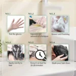 Hair Dye Shampoo 3 in 1 Black Dark Brown Hair Color Shampoo Gray Coverage Herbal Natural Plant Based Coloring Women Men - Image 6