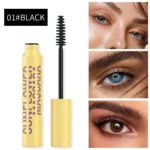 Slim Volume Mascara Black Waterproof Long-lasting Mascara Curls Up Long-Lasting Smudge-Proof Easy to Apply Unisex Eye Makeup - Image 7