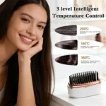 Mini Cordless Hair Straightener Brush Rechargeable Portable Hot Comb Rapid Heat 3 Temp Control Travel Styling Tools USB Charging - Image 5