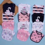 Baby Drool Bibs Bandana Style - Cute Prints, Waterproof Lining, Adjustable Snap for Newborn Infant Toddler Boys Girls 12-Pack
