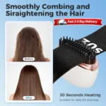 Mini Cordless Hair Straightener Brush Rechargeable Portable Hot Comb Rapid Heat 3 Temp Control Travel Styling Tools USB Charging - Image 2