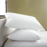 LUX Décor Hotel Stripe Pillows Set of 2 – Down Alternative Bed Pillows for Sleeping – Soft & Supportive Hotel Quality