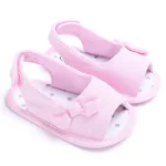 0-18M Newborn Summer Sandals Cute Open Toed Bow Soft Soled Baby Sandals The First Walking Shoes For Toddlers