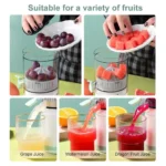 Rechargeable Electric Juicer Portable Citrus Squeezer USB Charging Orange Lemon Kiwi Grapefruit with Cleaning Brush Fresh Juice - Image 3