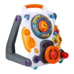 3-in-1 sit-to-Stand Baby Walker, an All in 1 Learning Walker, Entertainment Table, Drawing Board for Infant Development (White/G - Image 7