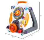 3-in-1 sit-to-Stand Baby Walker, an All in 1 Learning Walker, Entertainment Table, Drawing Board for Infant Development (White/G - Image 6