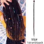 Leeons Synthetic Dreadlocks Crochet Braids Hair Extension For Black Women 5Pcs/Pack Ombre Colored Dreadlocks Hair Accessories - Image 20