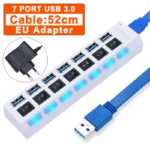 USB Hub 3.0 Hub USB 3 USB 2.0 Multi USB Splitter Power Adapter 4/7 Port Multiple Expander 2.0 with Switch for PC Accessories - Image 14