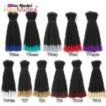 10 Inch Synthetic Dreadlocks Crochet Braids Hair  Handmade Locs Hip-Hop Style For Men And Women Ombre Braiding wig Extensions He - Image 4