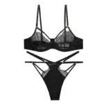 Women's Underwear Set Sexy Lace Classic Lingerie G-String Top Female Underwear Transparent Intimates Bra Sets Panties Underwear - Image 8