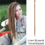 Leeons Synthetic Dreadlocks Crochet Braids Hair Extension For Black Women 5Pcs/Pack Ombre Colored Dreadlocks Hair Accessories - Image 18
