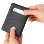 New RFID Blocking Men's Leather Wallet Slim Credit Card Holder Business Male Portable Mini Travel Purse For Man - Image 4
