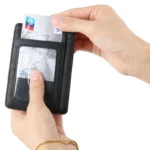 New RFID Blocking Men's Leather Wallet Slim Credit Card Holder Business Male Portable Mini Travel Purse For Man - Image 5
