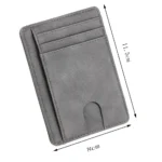 New RFID Blocking Men's Leather Wallet Slim Credit Card Holder Business Male Portable Mini Travel Purse For Man - Image 6