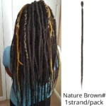 Leeons Synthetic Dreadlocks Crochet Braids Hair Extension For Black Women 5Pcs/Pack Ombre Colored Dreadlocks Hair Accessories - Image 7