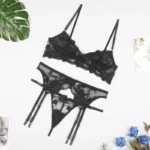 New Women Lingerie Set Lace Embroidery Push Up Bra Panties Sets Deep V Gather Top Sexy Underwear Bras Brassiere - Image 3