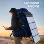 2025 exclusive 1000W portable solar panel folding bag with USB+DC for outdoor hiking camping and mobile phone charging - Image 2