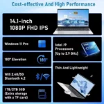 14.1" Windows 11 Laptop Intel Core i9 10980HK 4K HD Screen 16GB RAM 1TB 2TB SSD Gaming laptops PC Office Portable Computer Game - Image 2