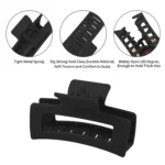 4Pcs/Set Women Girls Claw Clips Coffee Black Hair Claw Nonslip Crab Hairpins Barrette Fashion Hair Accessories Gifts - Image 4
