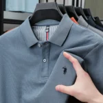 100% pure cotton summer new fashionable men's shortsleeved luxury customized business polo shirt exquisite embroidery Tshirt top - Image 12