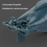 Mini Remote Control Submarine Toy, Light Up Nuclear Submarine Model, Electric RC Boat Educational Toy for Kids