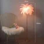 Modern Nordic Ostrich Feather Floor Lamp, Living Room, Dining Bedroom, Study Desk Interior Decoration LED Lighting - Image 15