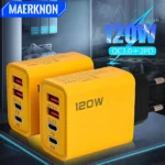 Total 120W USB C Fast Charger 4 Ports PD Quick Charging 3.0 Type C