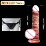 Wearable Realistic Strapon Dildo Skin Testicles Sliding Anal Vagina Sexy Adult Masturbation - Image 8