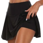 Women Sprints Tennis Dance Fitness Short Skirts Quick Drying Solid Female Lining High Waist Mini Skirts Shorts