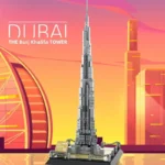 555PCS The Burj Khalifa Tower Of Dubai Building Blocks World Famous Architecture Bricks City Street View Toys Gifts For Children