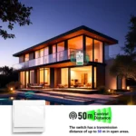 433MHz Wireless Smart On Off Switch 220V Mini Relay,86 Self-Powered Push Button Wall Switch No Need Battery for Home Improvement