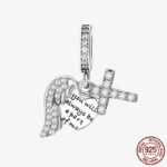 925 Sterling Silver Hamsa Hand Cross Dangle Charms Fit Original Bracelet Beads Faith Jewel plata de leyry DIY Easter Gift
