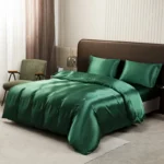 Black Luxury Ice Silk Bedding Set Satin Silky Duvet Cover Set With Pillowcase High-end Home Textiles Solid Color Bed Cover Sets - Image 12